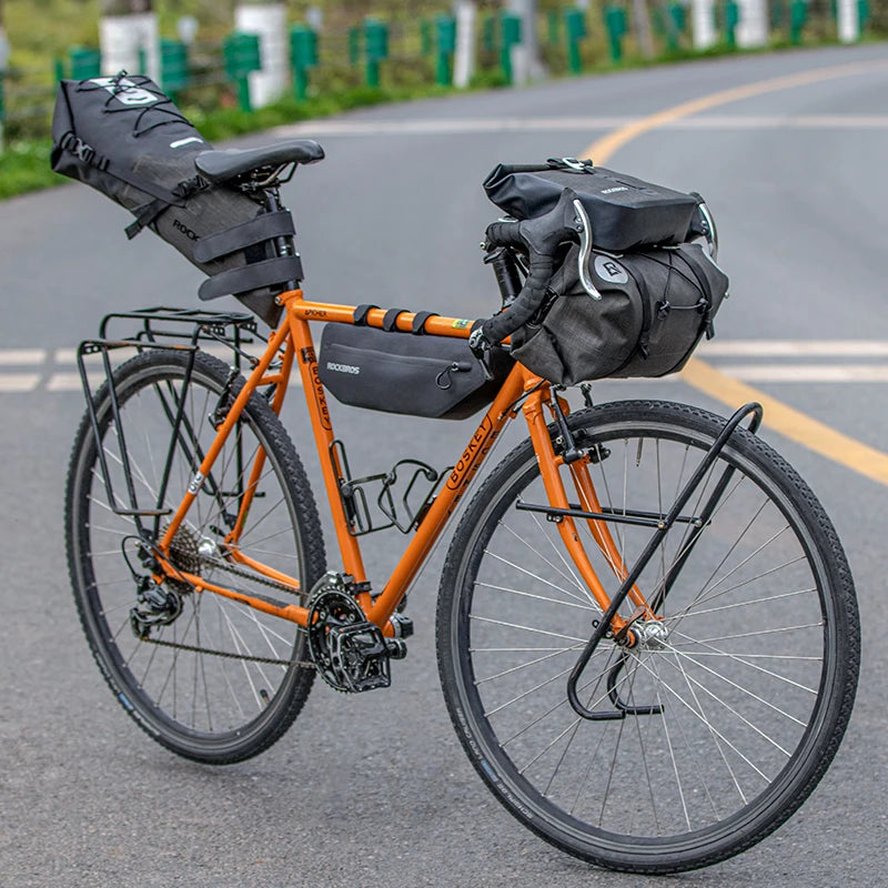 ROCKBROS Waterproof Bike Front Handlebar Bag Set With Reflective Storage