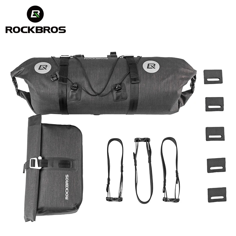 ROCKBROS Waterproof Bike Front Handlebar Bag Set With Reflective Storage