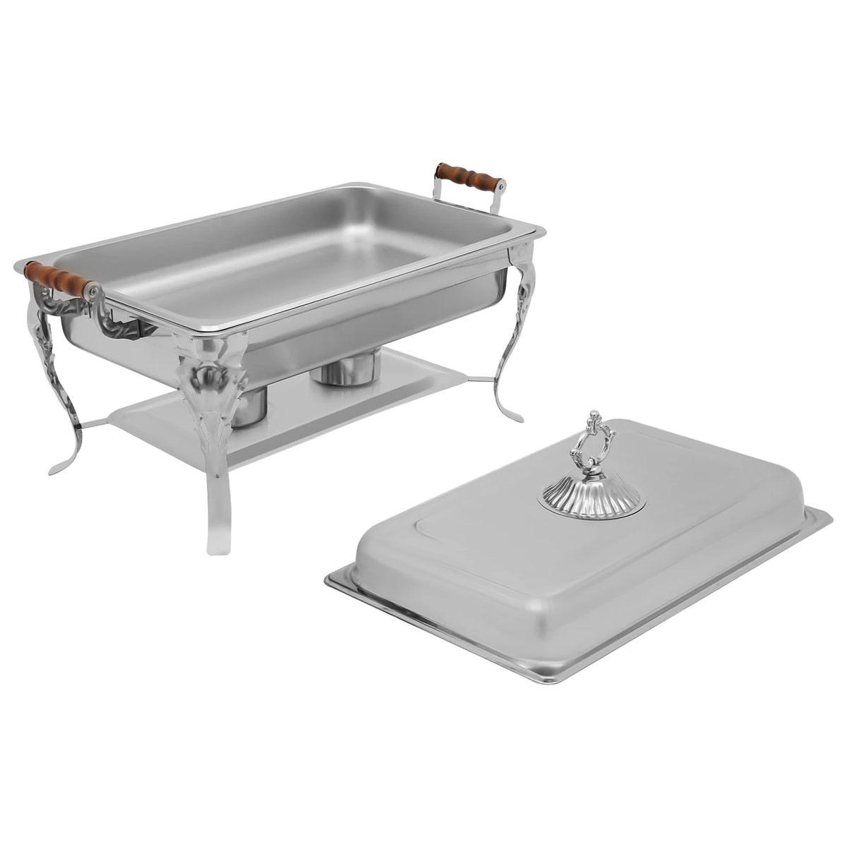 Bymaocar Stainless Steel Chafing Dish With Adjustable Alcohol Burner Warmer