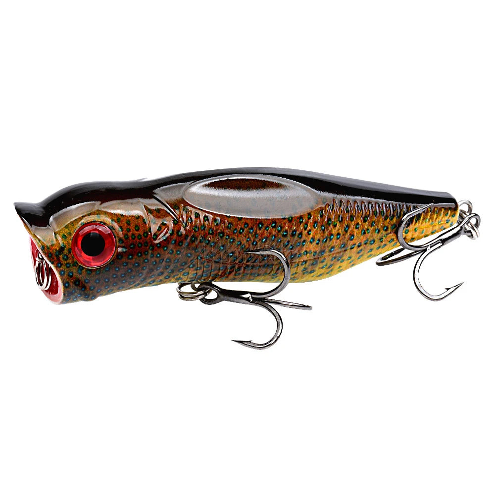 Topwater Popper Fishing Lures With Realistic Rattle Beads