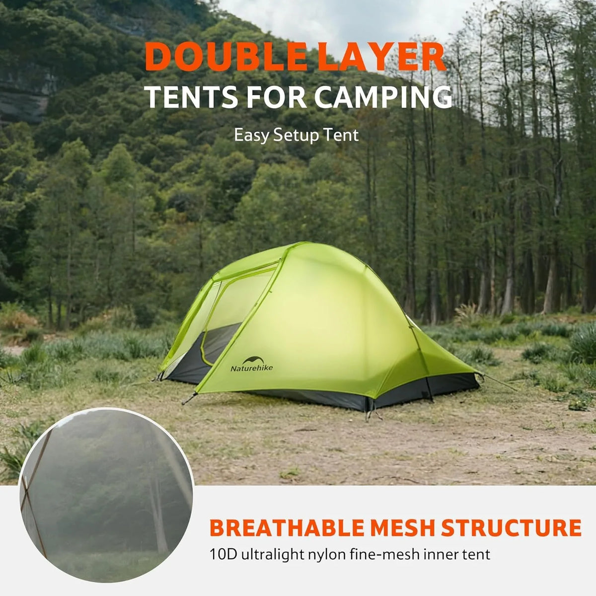 Naturehike Star Trail EXT Ultralight Hiking Tent With Rain Protection