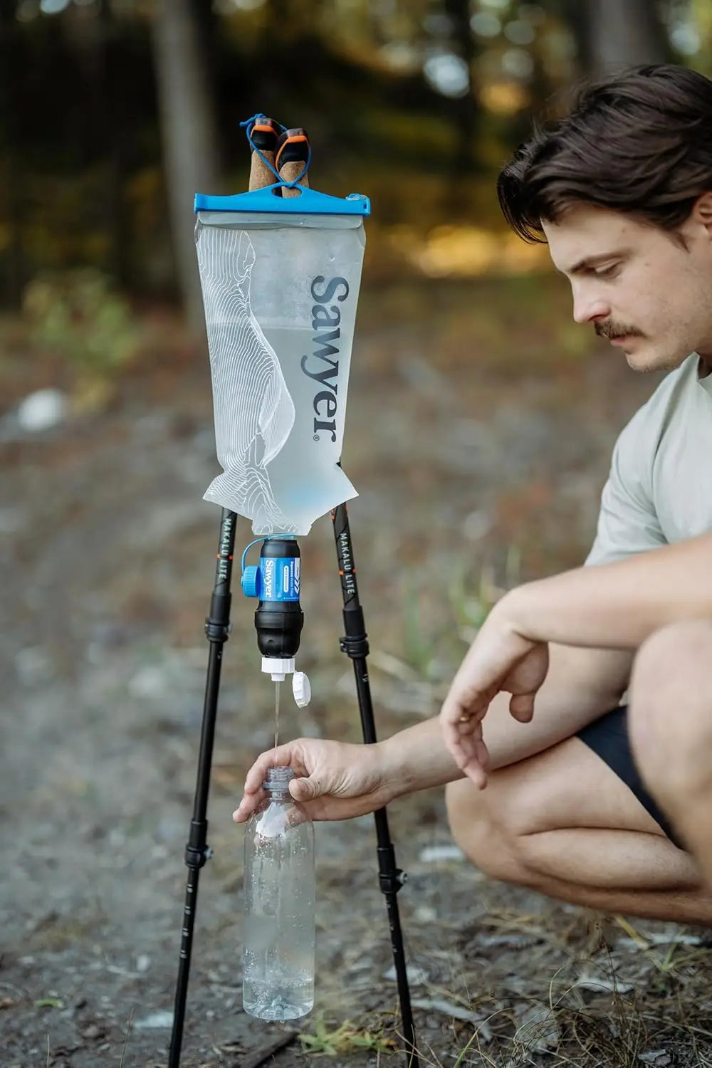 Portable Squeeze Water Filter for Travel, Hiking, and Emergencies