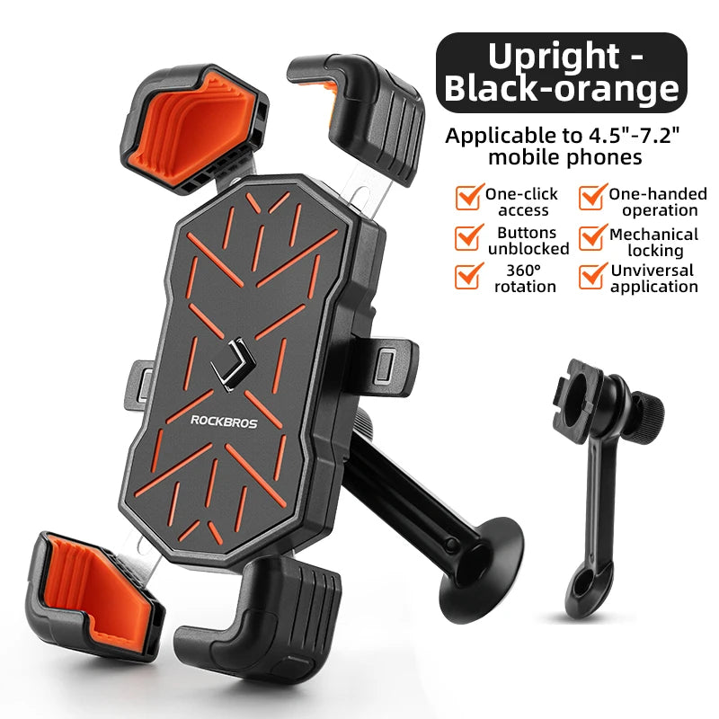 ROCKBROS Bicycle Phone Holder Shockproof Handlebar Mount Stand