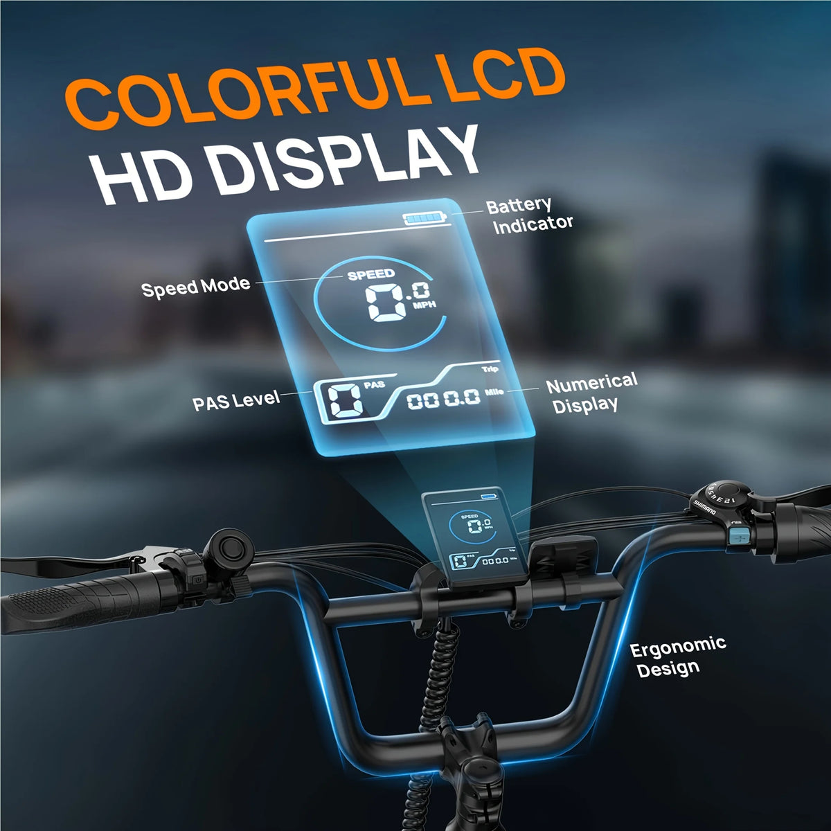 URLIFE 750W Electric Fat Tire E-Bike With Dual Disc Brakes
