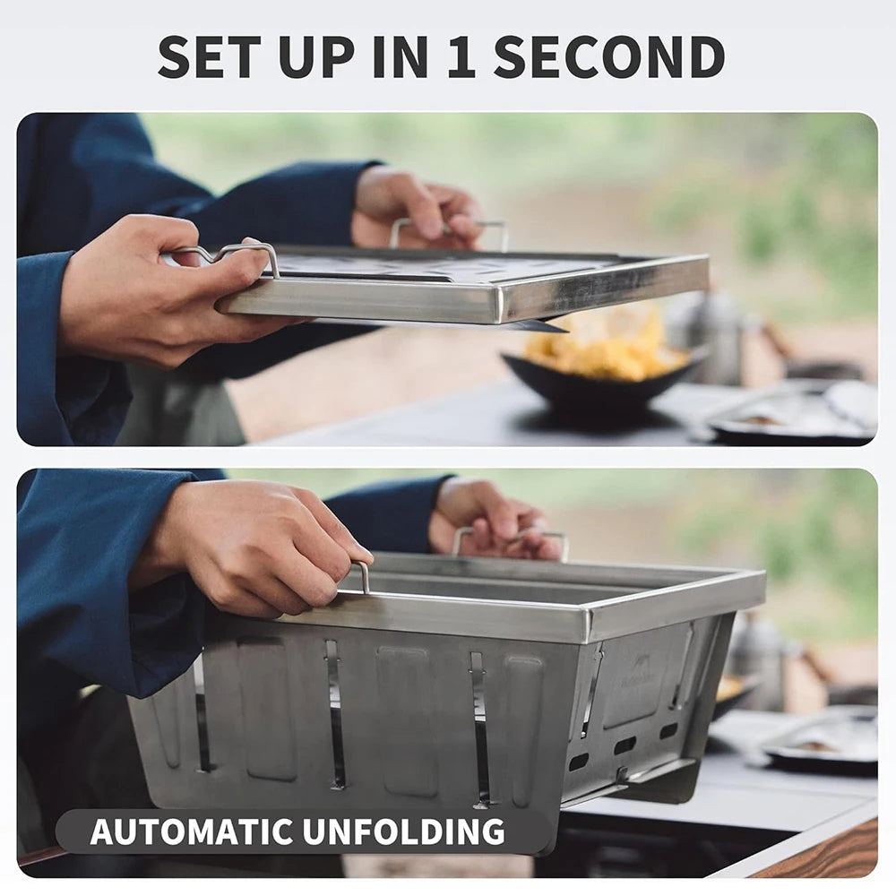 Naturehike Portable Folding Camping Charcoal Grill for Outdoor Cooking