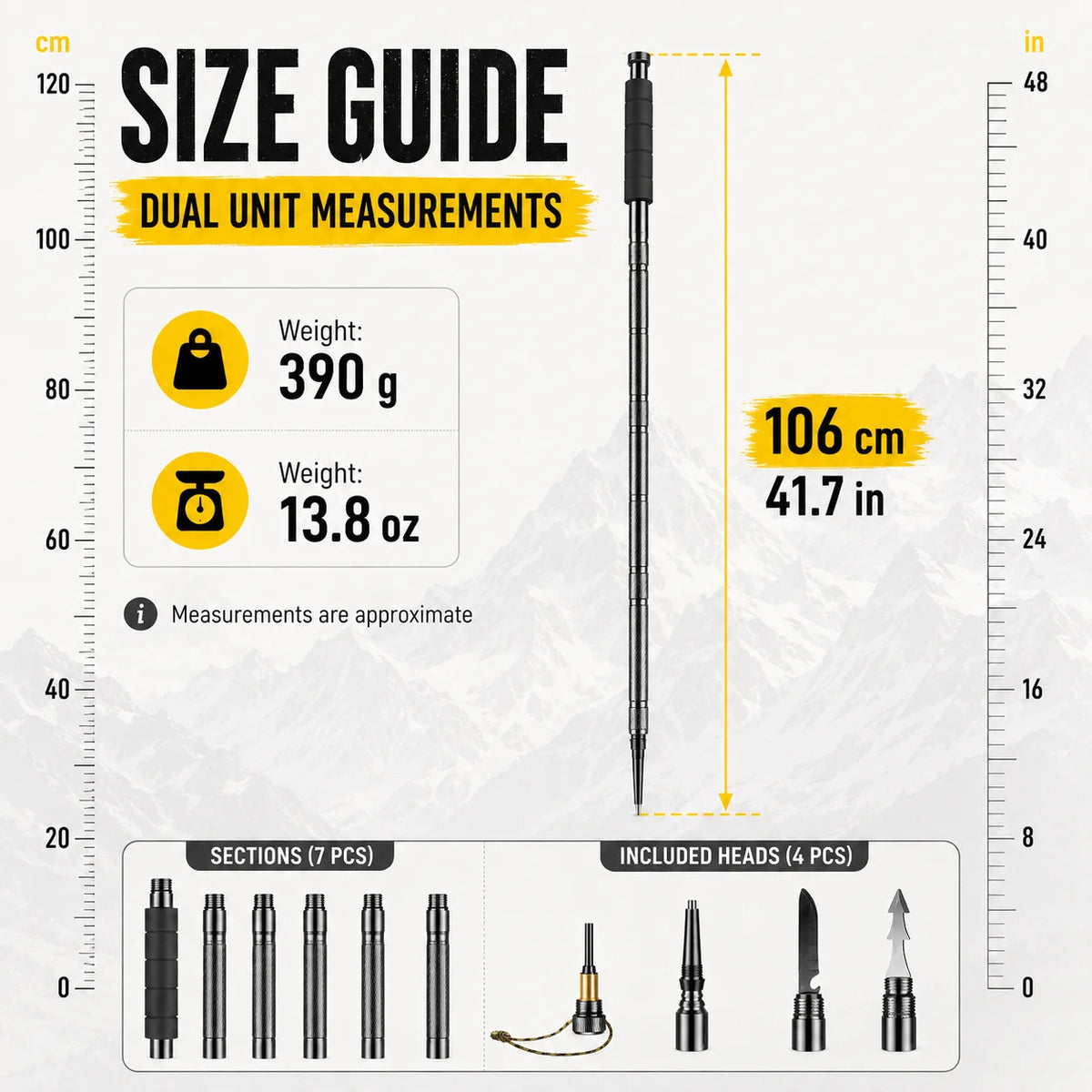 Adjustable Telescopic Trekking Pole With Comfort Grip For Hiking and Camping