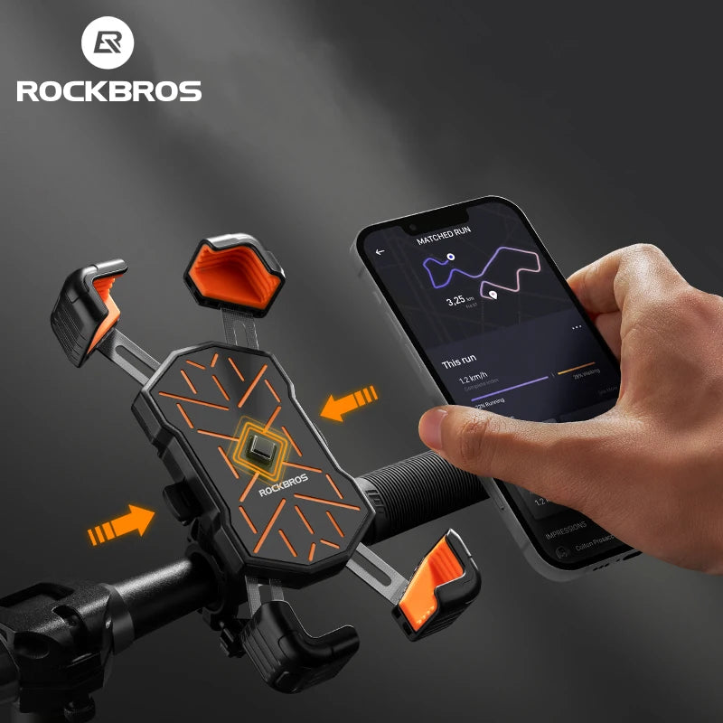 ROCKBROS Bicycle Phone Holder Shockproof Handlebar Mount Stand