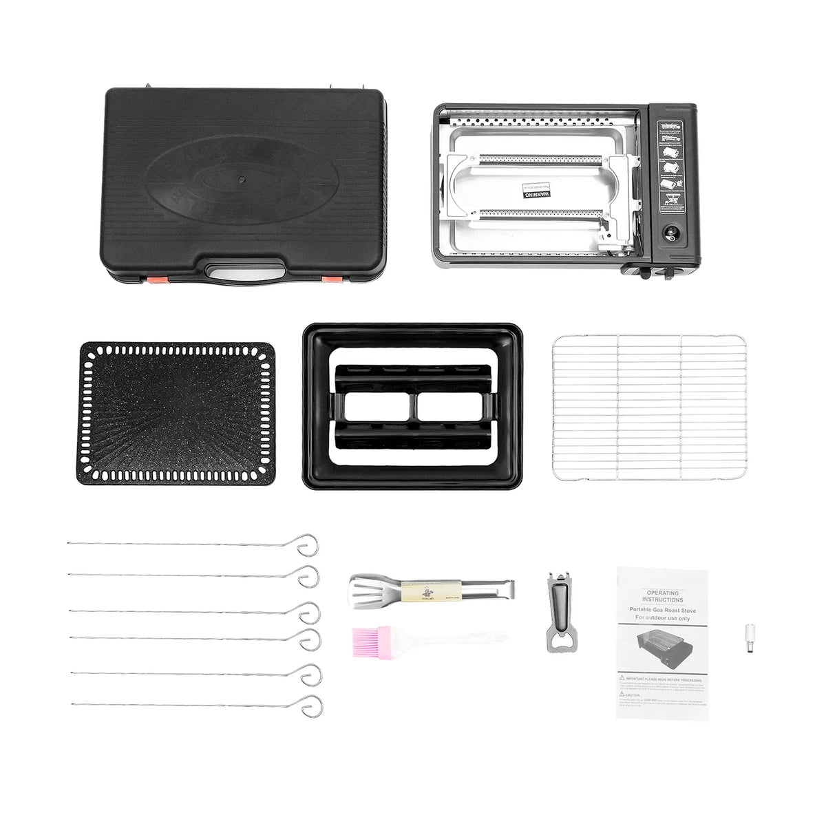 Portable Butane Gas Grill Stove With Grill Net Case