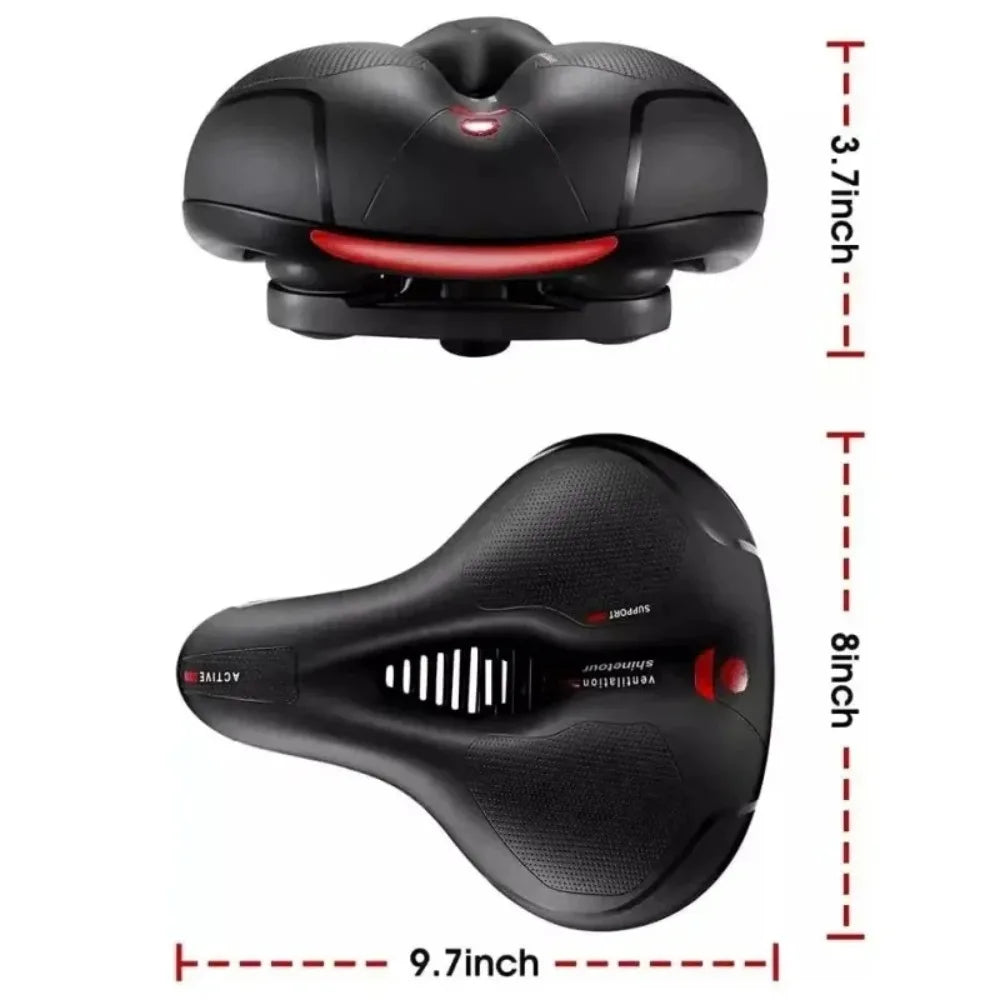 Breathable Comfort Bike Saddle With Taillight For Mountain Cycling