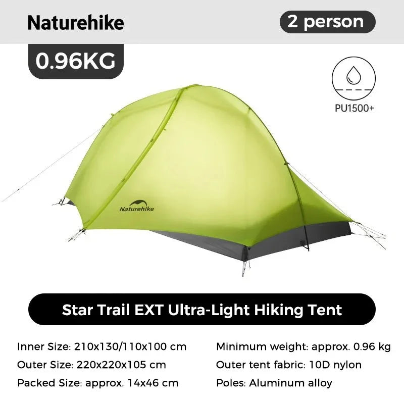 Naturehike Star Trail EXT Ultralight Hiking Tent With Rain Protection