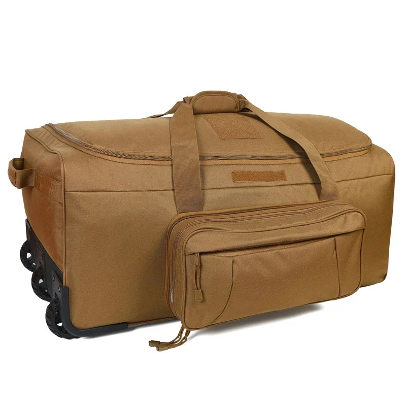 LQARMY Waterproof Nylon Camping Travel Trolley Luggage Bag for Outdoor Trips