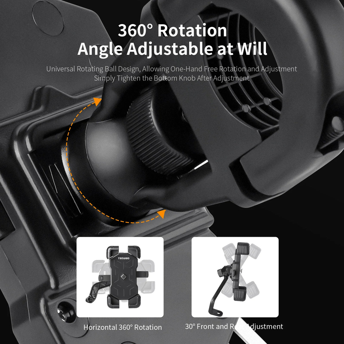 TOSUOD Automatic Locking Bike Handlebar Phone Mount