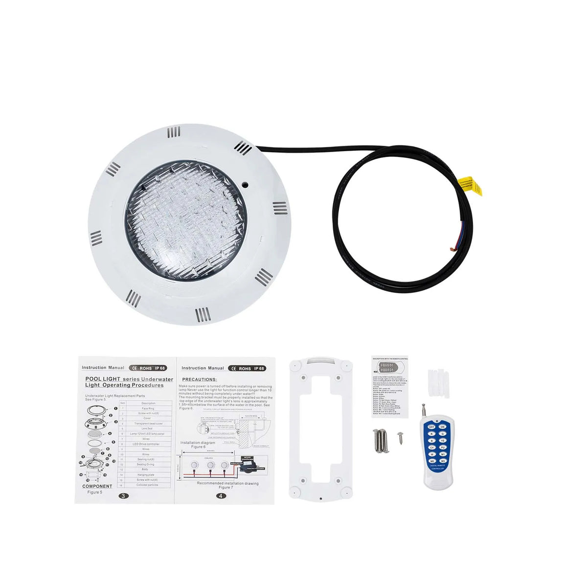 45W RGB LED Underwater Pool Light IP68 Waterproof With Remote