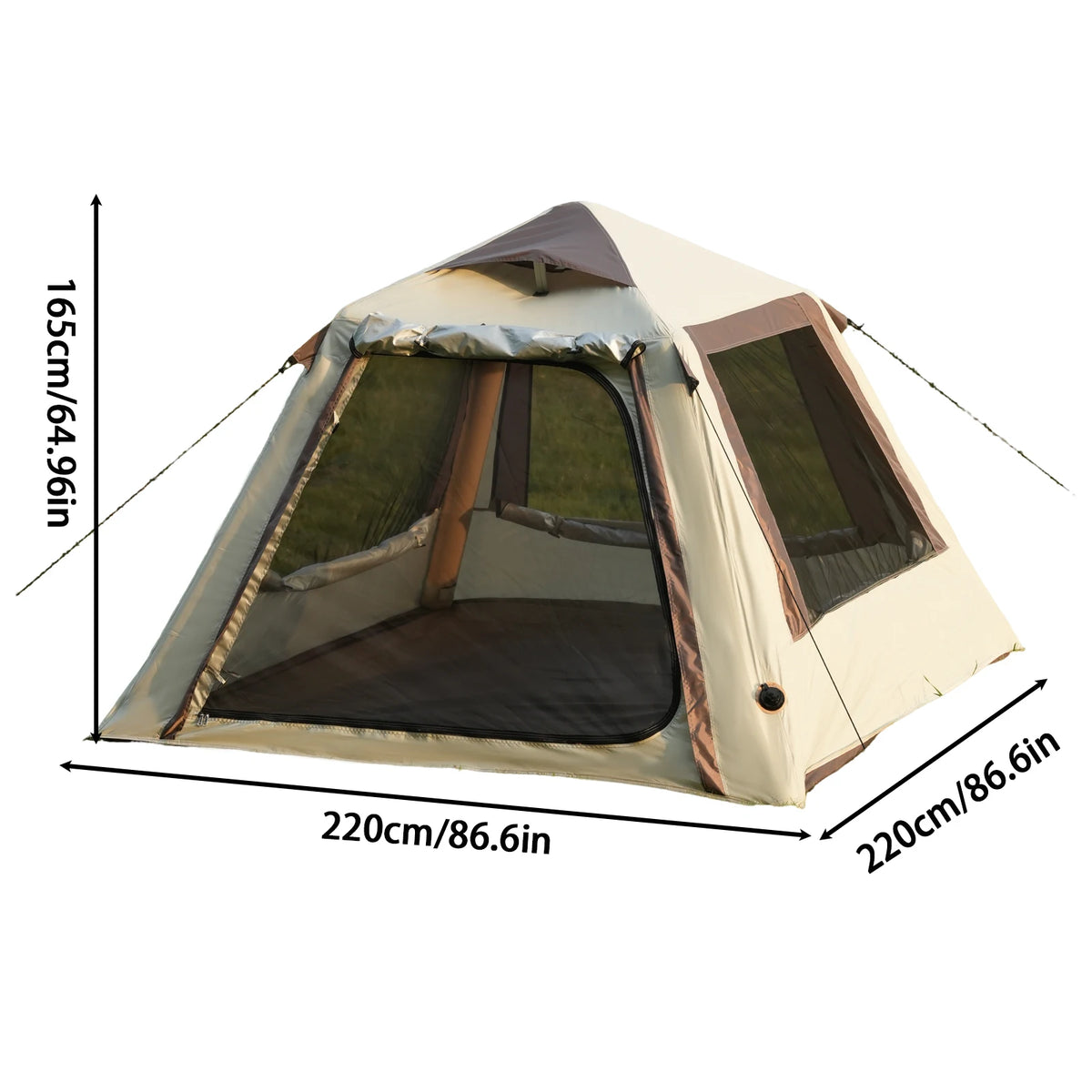 Pakicetus Inflatable Camping Tent With Roof Window For Family Glamping