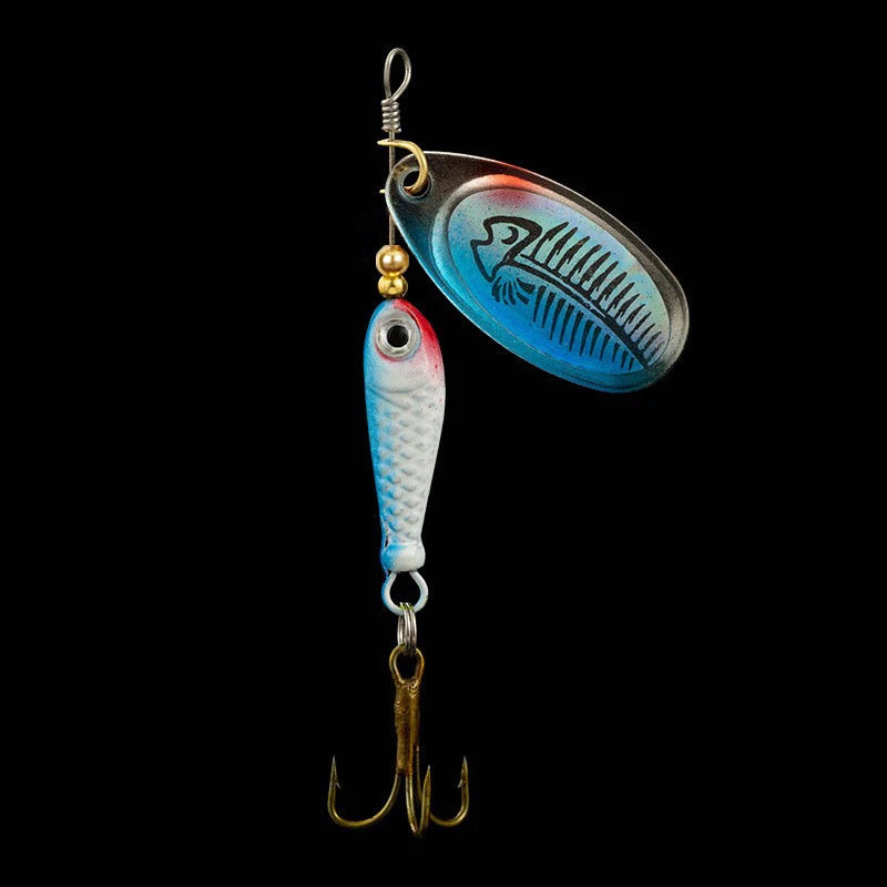 Long Casting Composite Spinnerbait Fishing Lure With Metal Swivel Blades