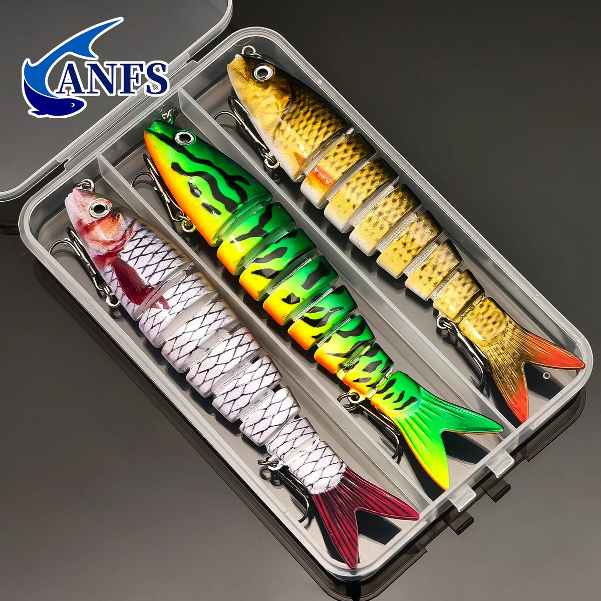 ANFS Realistic Jointed Fishing Lures for Bass Trout and Perch