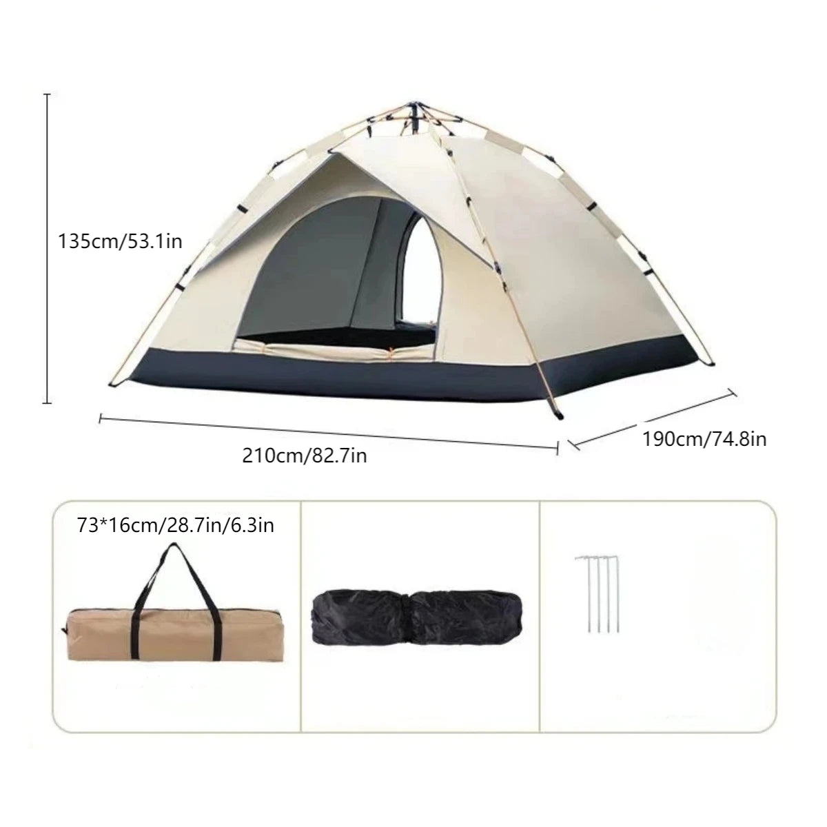 Pakicetus Automatic Opening Waterproof Outdoor Camping Tent