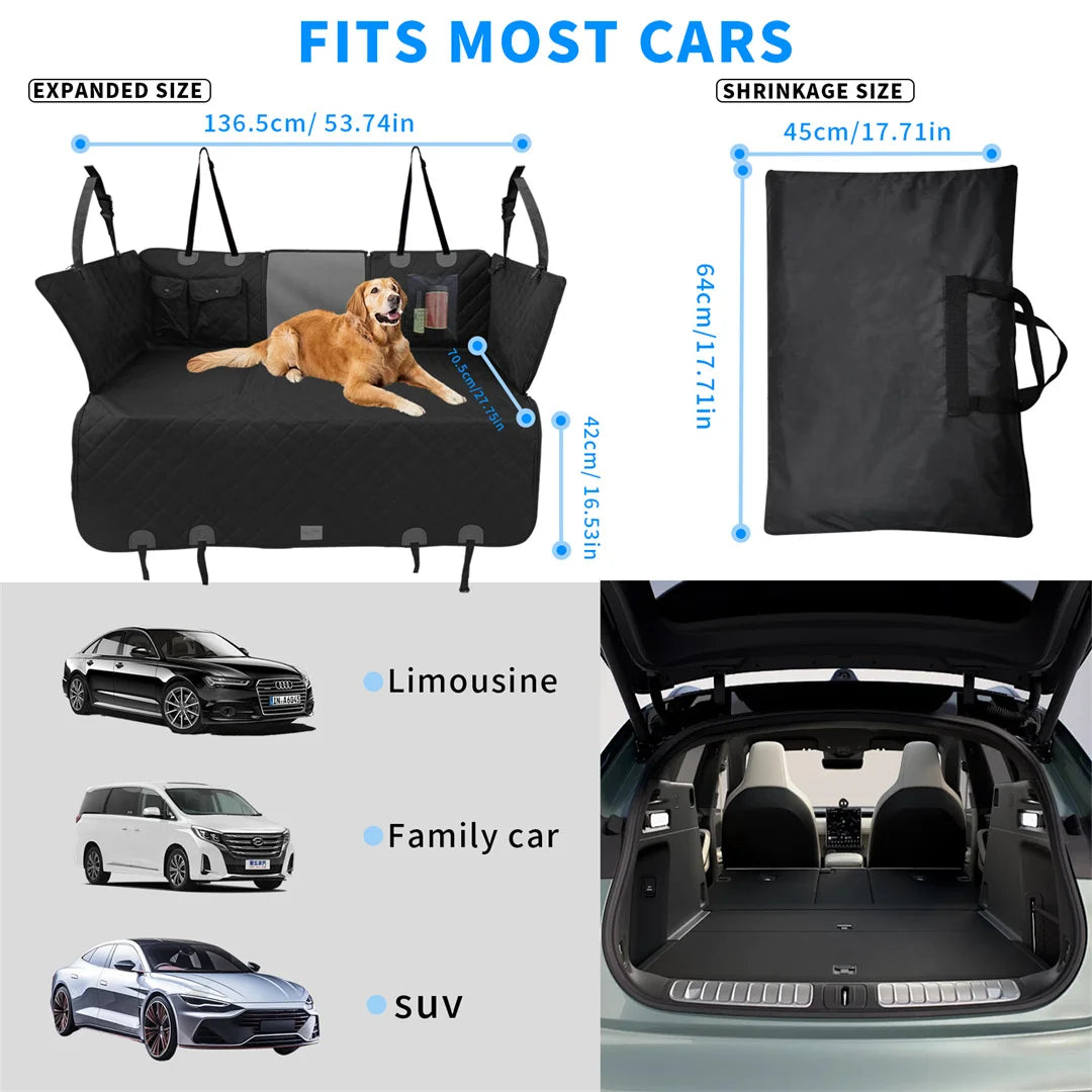 BINGOPAW Waterproof Dog Car Seat Cover With Travel Hammock