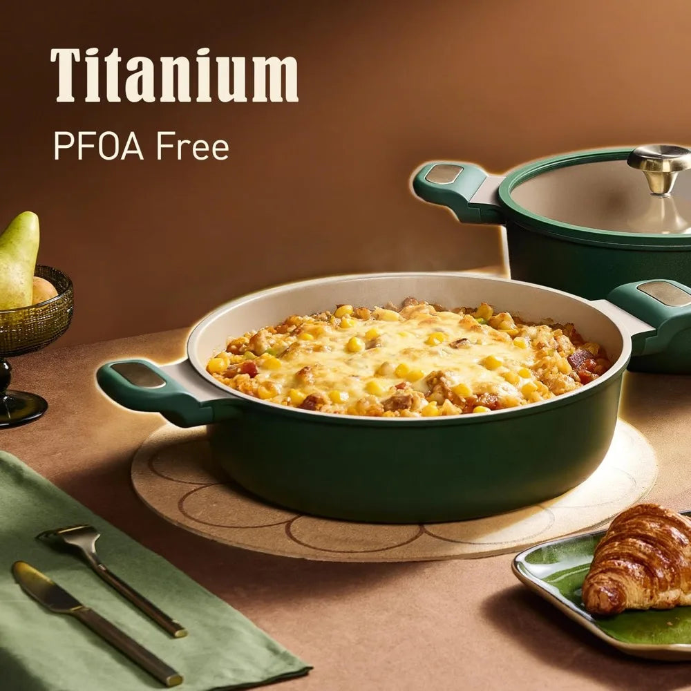 NUANYAO Nonstick Induction Cookware Set With Ceramic Coating