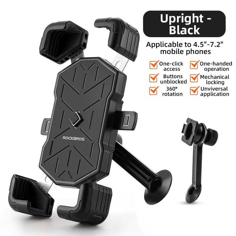 ROCKBROS Bicycle Phone Holder Shockproof Handlebar Mount Stand