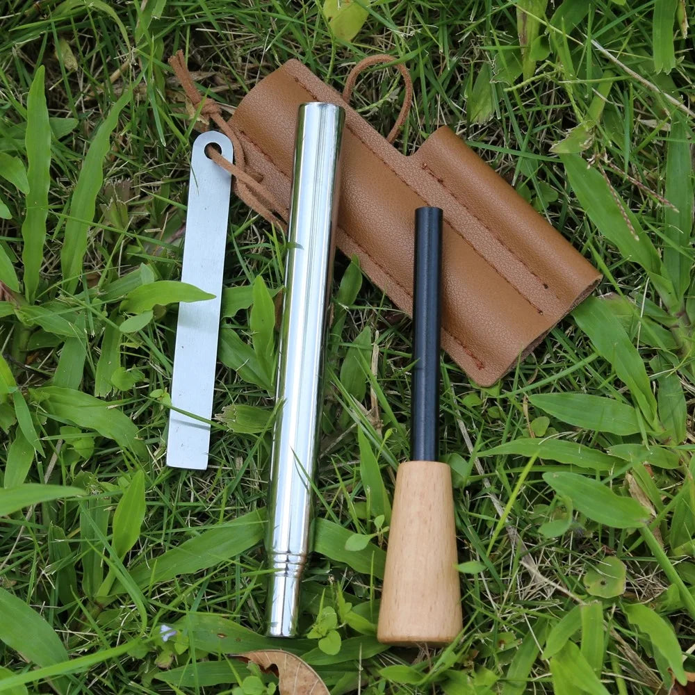 Iron Magnesium Fire Starter Kit for Camping and Hiking Survival Tools
