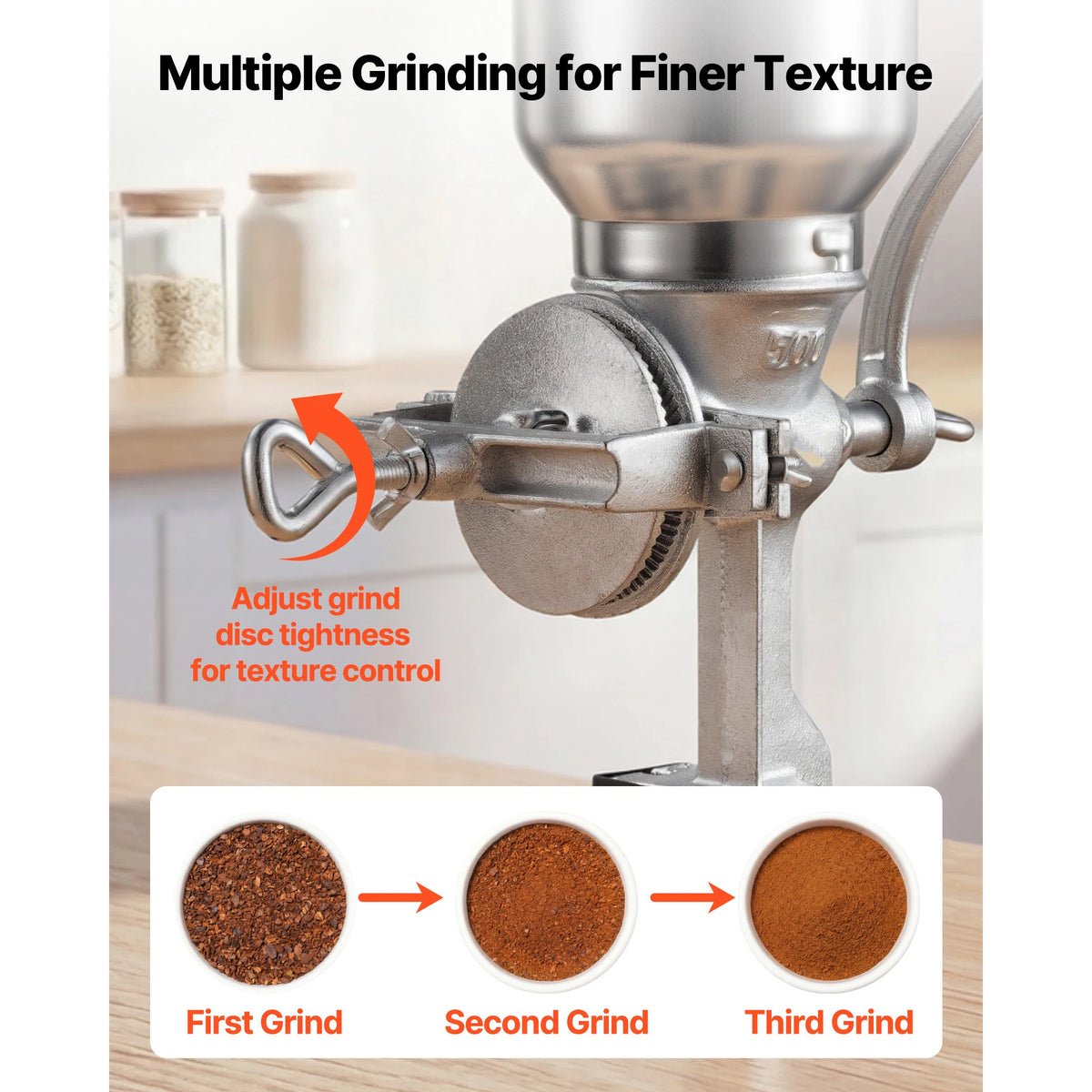 SucceBuy Manual Grain Mill With Table Clamp For Grains