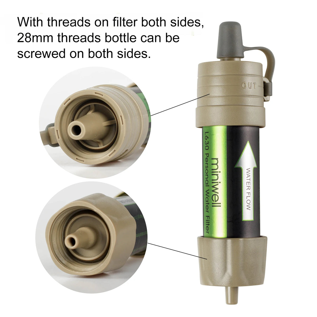 Miniwell L630A Portable Outdoor Water Filter for Hiking and Travel