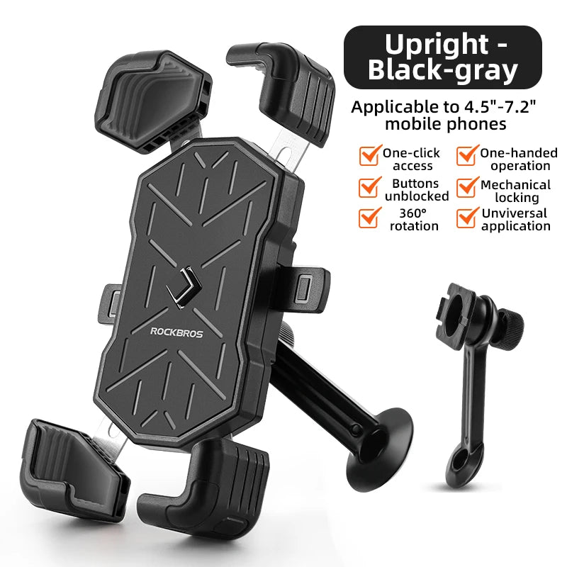 ROCKBROS Bicycle Phone Holder Shockproof Handlebar Mount Stand