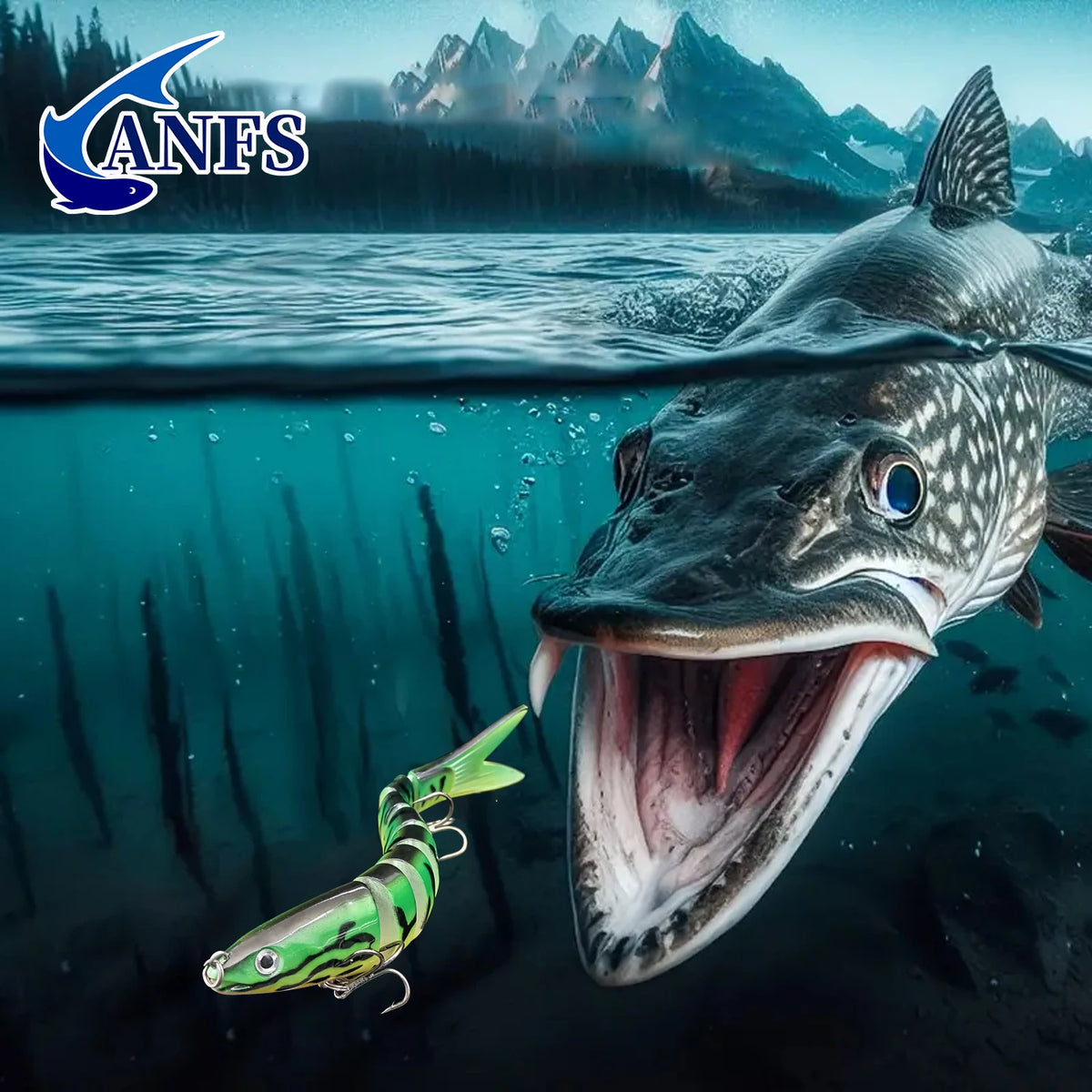 ANFS Realistic Jointed Fishing Lures for Bass Trout and Perch