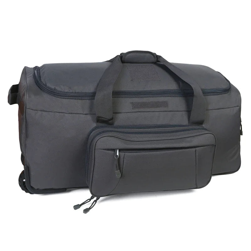 LQARMY Waterproof Nylon Camping Travel Trolley Luggage Bag for Outdoor Trips