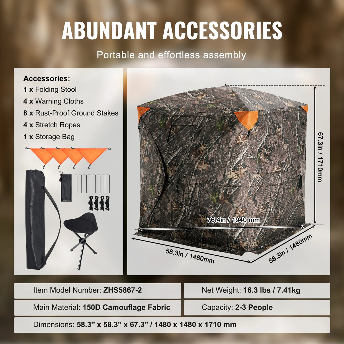 SucceBuy See Through Hunting Blind For Turkey And Deer Hunting