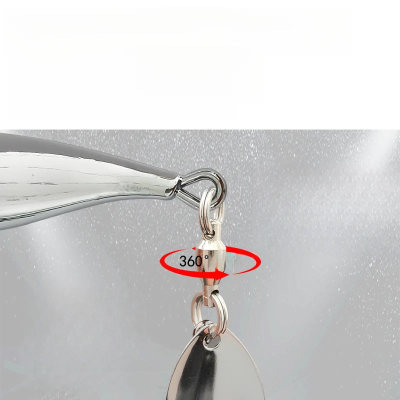 Electroplated Dolphin Metal Jig Spinner Lures For Saltwater Shore Casting