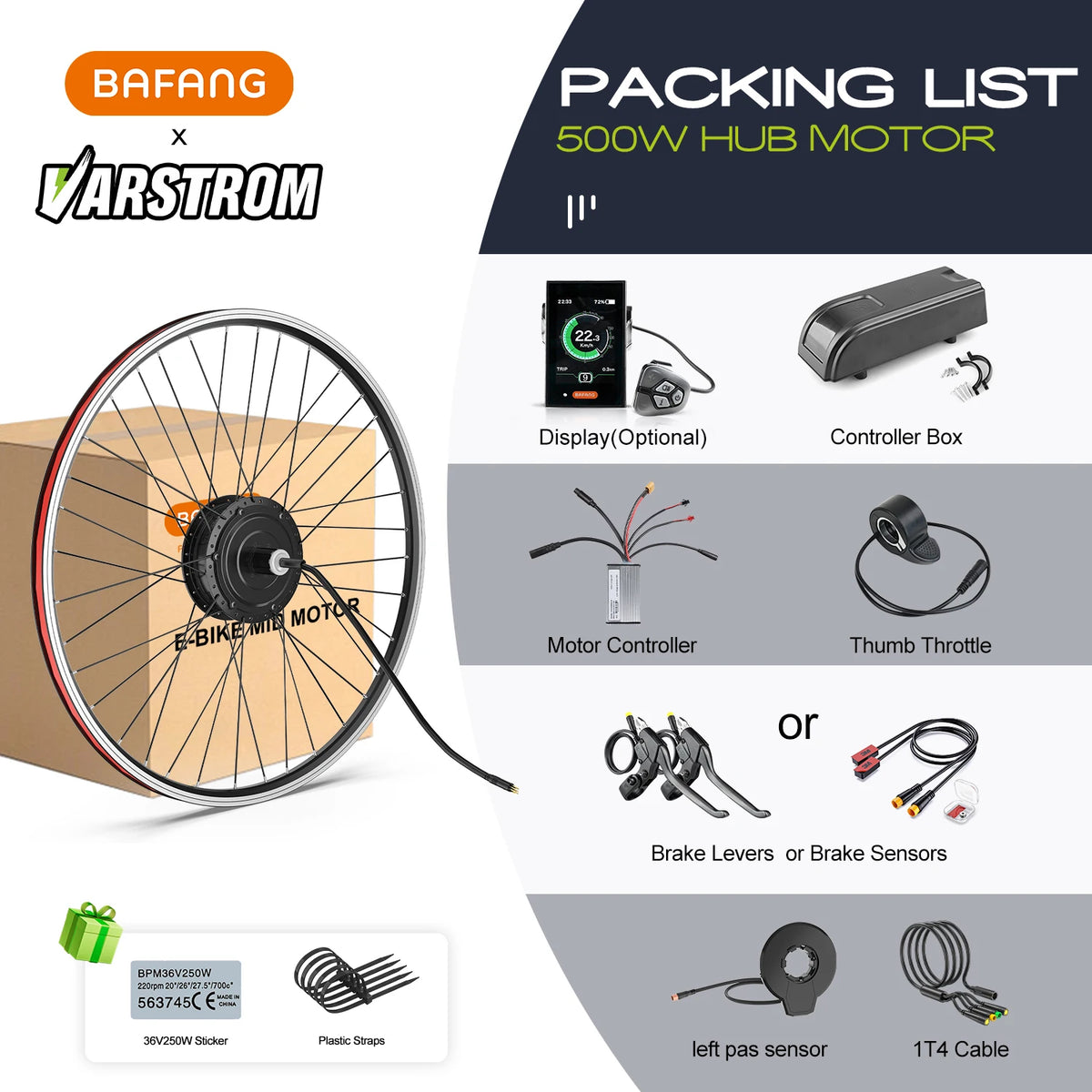 BAFANG G020 Electric Bike Rear Hub Motor Conversion Kit