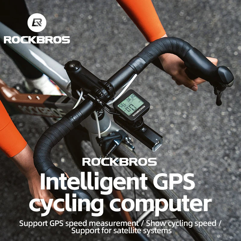 ROCKBROS Wireless GPS Bike Computer Speedometer Waterproof Cycling Odometer