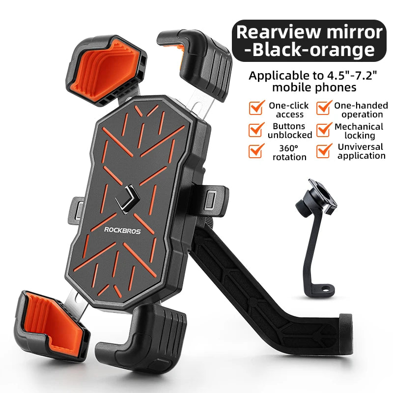 ROCKBROS Bicycle Phone Holder Shockproof Handlebar Mount Stand