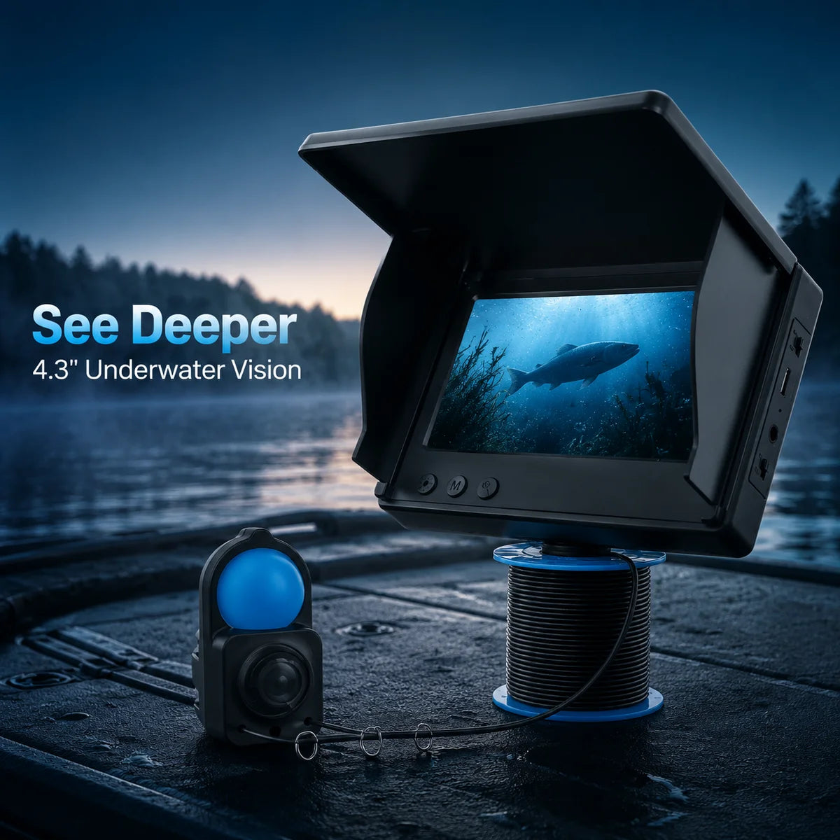 Underwater Fishing Camera With Monitor And Night Vision Fish Finder