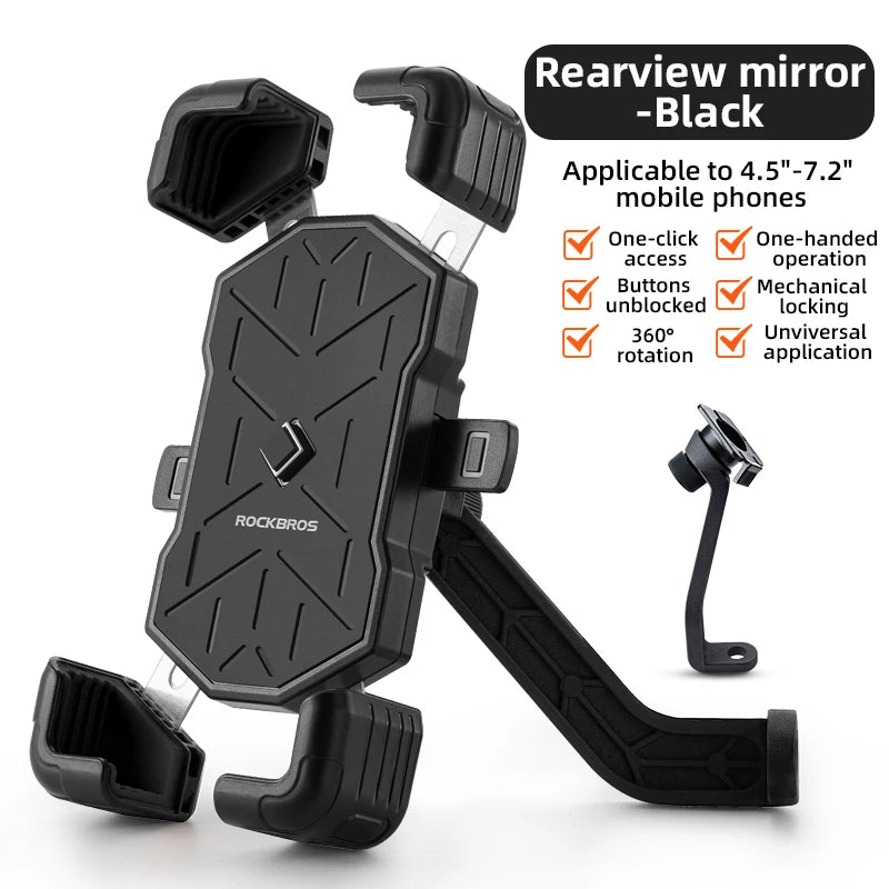 ROCKBROS Bicycle Phone Holder Shockproof Handlebar Mount Stand