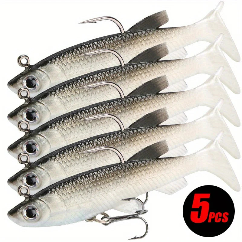 Realistic Soft Fishing Bait Lure Kit With Sharp Hooks