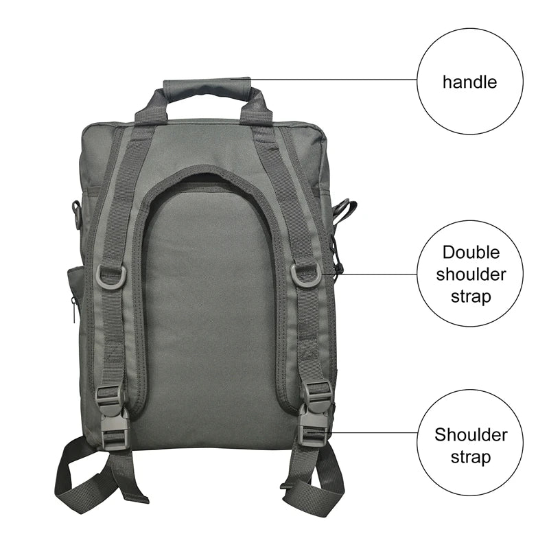 LQARMY Tactical Molle Laptop Backpack Messenger Bag For Outdoor Use