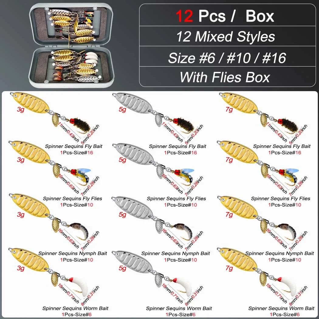 Handmade Fly Fishing Flies Kit With Dry Wet Nymphs Streamers