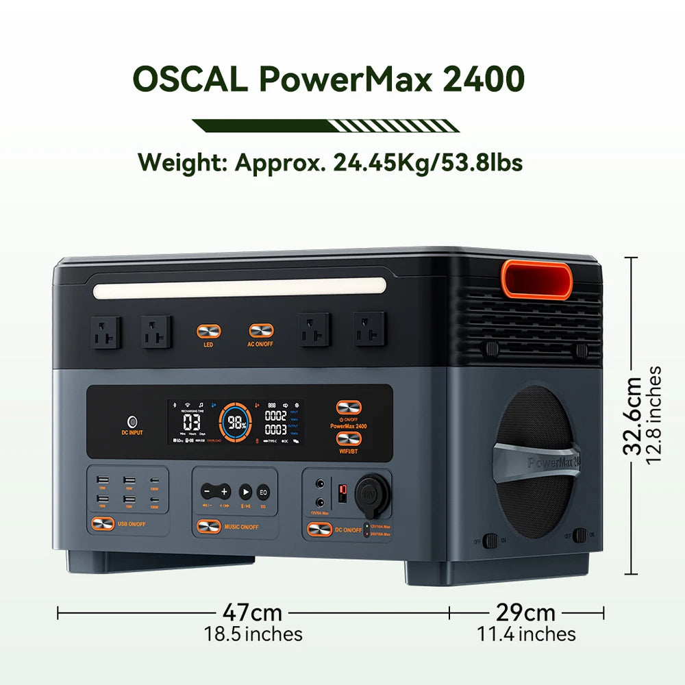 OSCAL Portable Power Station With LiFePO4 Battery And UPS Backup