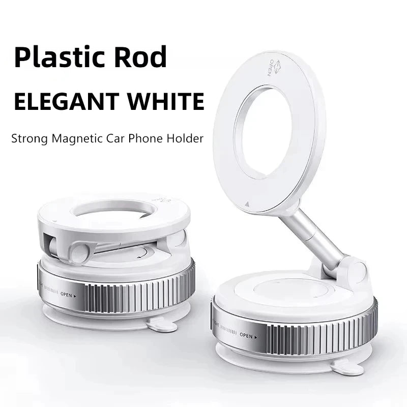 Magnetic Car Phone Holder With Vacuum Suction Cup For Console