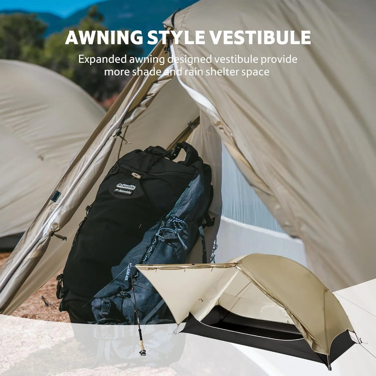 Naturehike Mongar Ultralight Waterproof Backpacking Tent For Hiking