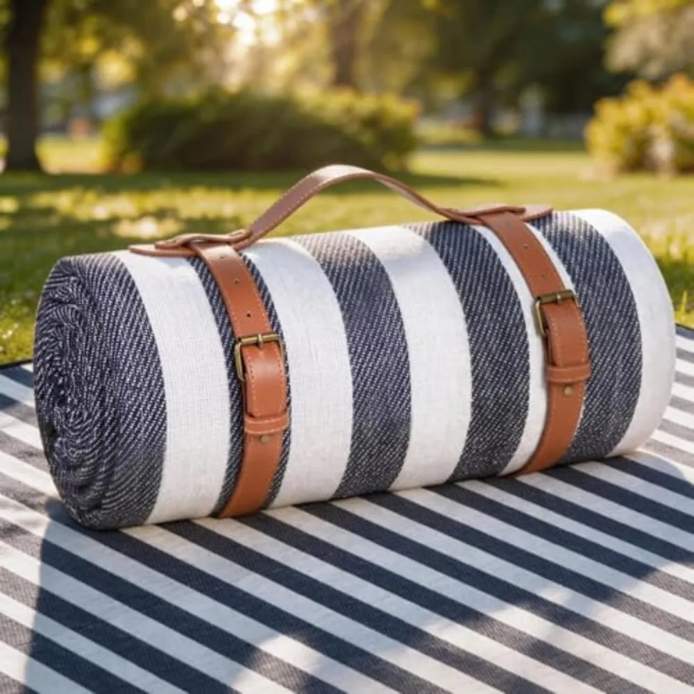 Waterproof Foldable Canvas Picnic Blanket For Outdoor Adventures