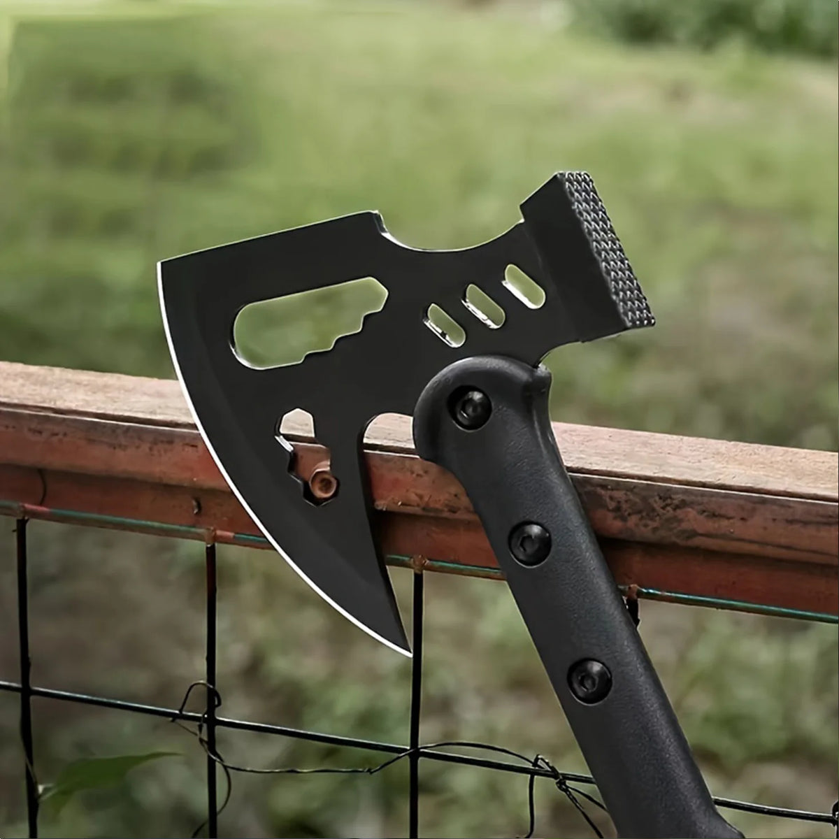 Premium One Piece Stainless Steel Survival Axe Includes Protective Sheath
