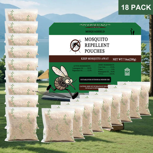 Natural Peppermint Mosquito Repellent Pouches 18Pcs Indoor Outdoor Protection