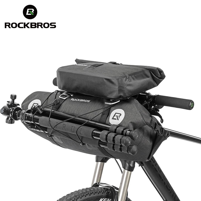 ROCKBROS Waterproof Bike Front Handlebar Bag Set With Reflective Storage