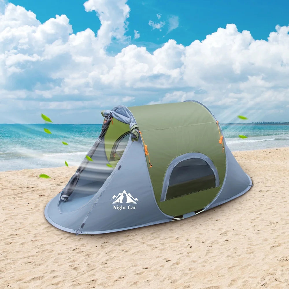 Night Cat Single Person Waterproof Pop Up Camping Tent