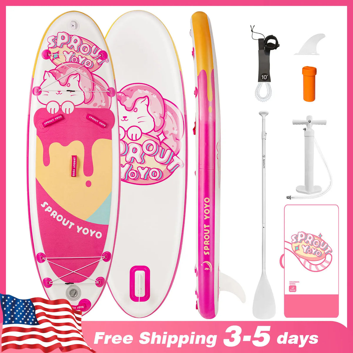 Spatium Kids Inflatable Stand Up Paddle Board Wide Stable SUP