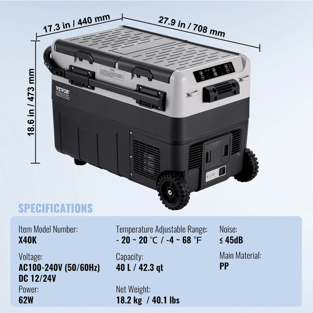 SucceBuy Dual Zone Portable Car Truck Compressor Fridge Cooler